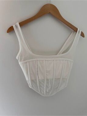 Meshki Corset-Style Crop Tank Top